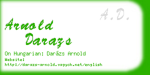arnold darazs business card