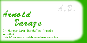 arnold darazs business card